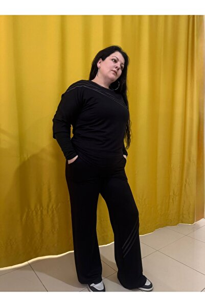 Suem Butik Truvakar Kol Büyük Beden Eşofman Takım