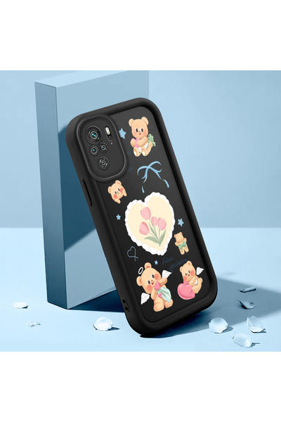 ucuc حافظة سيليكون سوداء متوافقة مع هاتف Xiaomi Redmi Note 10S مقاومة للصدمات...