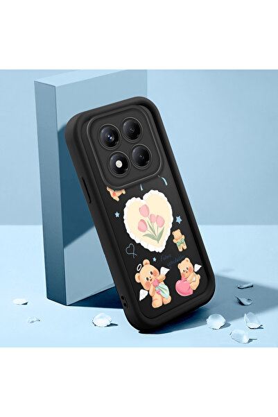 ucuc حافظة سيليكون سوداء متوافقة مع هاتف Xiaomi Redmi Note 14 Pro 4G ومقاومة ...