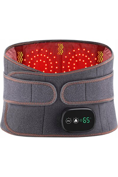 NO BRAND Pernă de Încălzire Lombară 5000 mAh – Ameliorare Durere Spate, 3 Niveluri Căldură, Vibrații