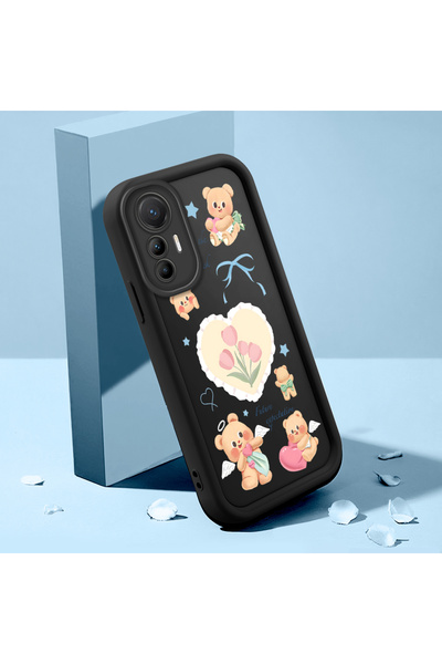 ucuc حافظة سيليكون سوداء متوافقة مع هاتف Xiaomi Mi 13 Lite مقاومة للصدمات وذا...