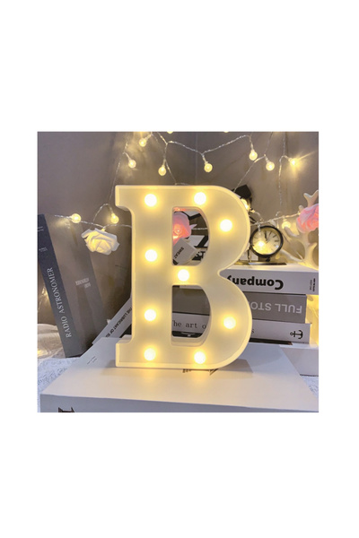 Mirific Party Lampă LED, 21×14,5×3,5 cm, alimentată cu baterii, litera B, PPQT8283