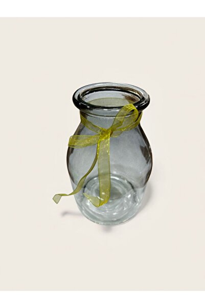 sedoshhomevision مزهرية زجاجية رمادية ناعمة 17 سم