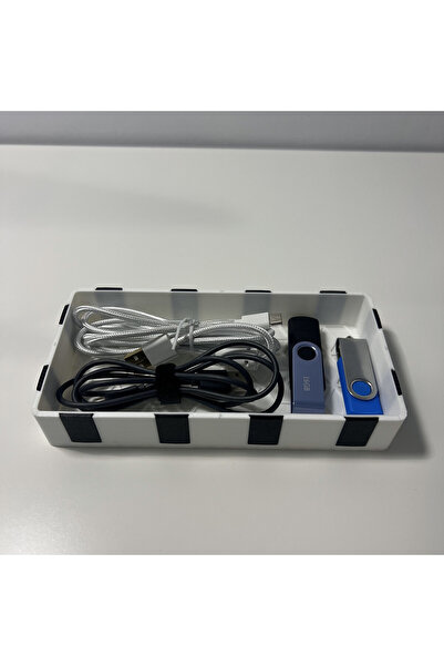 DECORADI Tăviță modulară magnetică albă, 9 x 18 cm, imprimat 3D din PLA