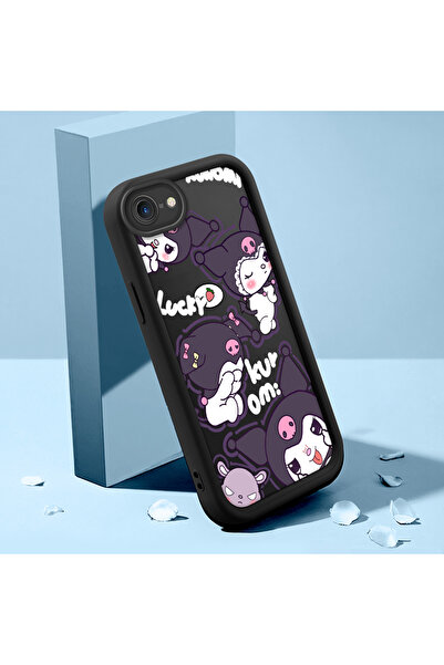 ucuc حافظة هاتف متوافقة مع iPhone 7/8/SE 2020 2022 من السيليكون الأسود بنمط ا...