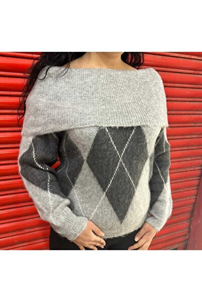 IŞILDA FASHION Baklava Pattern Madonna Sweater