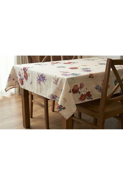Limon Soft Stain-Proof 3D Digital Printed Tablecloth Flower Garden 150X150