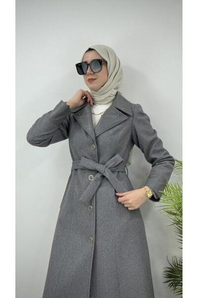 Tebrikler tekstil معطف شتوي نسائي طويل أنيق ومريح موديل G4167