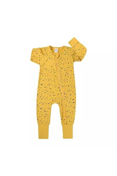 Edman Salopetă de pijama pentru bebeluși/copii Stars, mânecă lungă, fermoar r...