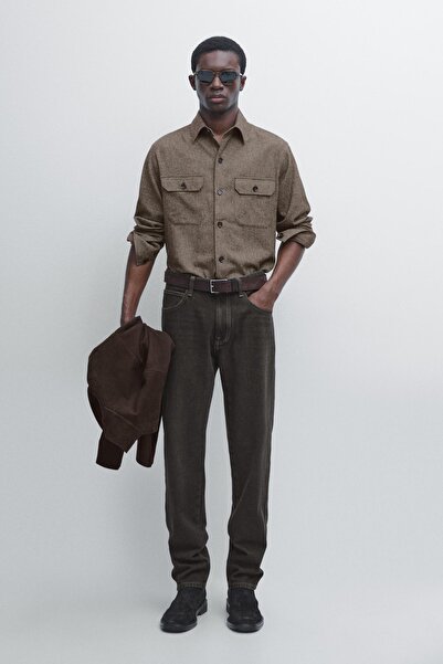 Massimo Dutti Cepli kaşe ince ceket