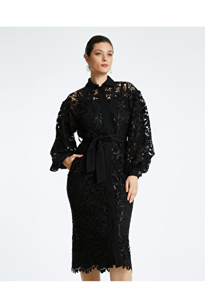 SERPİL Kadın Dantel Kap - Kemer Detaylı - Modern ve Şık - Özel Gün ve Davetle...