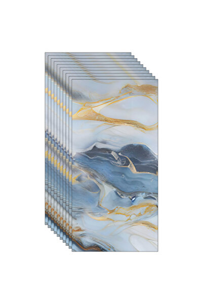 SDEPOT 30 x SDEPOT® wallpaper tiles, 2mm thickness, dimensions 30x60cm, marble imitation, blue