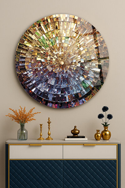 TAULART MOZAIC DE AUR CIRCULARE MODEL ABSTRACT DE PARTICULE DESIGN MODERN TAB...