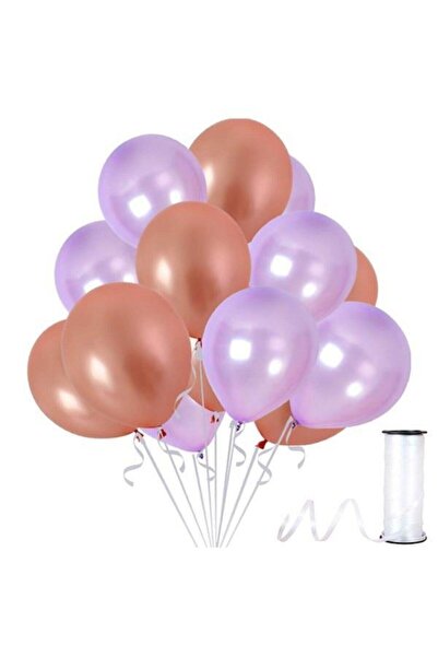 Generic Brand Rose Gold - Lilac Metallic Balloon 100 Pieces + 5mt Balloon Chain