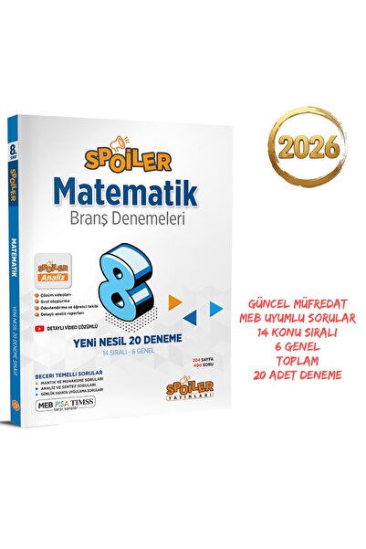 3D Yayınları Spoiler Lgs Matematik Deneme Güncel