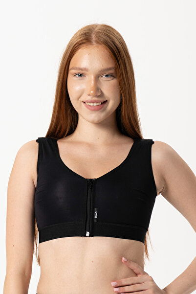 H&A Korse Zipper Chest Corset Bra Breast Surgery Implant Lift Reduction Postp...