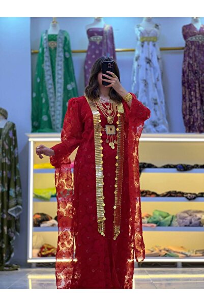 SOLİN YÖRESEL Kadın Yöresel Düğünlük Kaftan Abiye Elbise(Görseldeki aksesuarl...