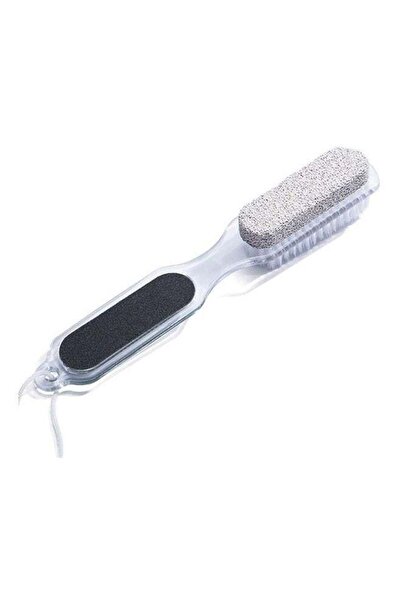 BLOOMING TIME مبرد قدم مزدوج الجوانب من حجر الخفاف 4 في 1، شفاف/رمادي، 22 سم