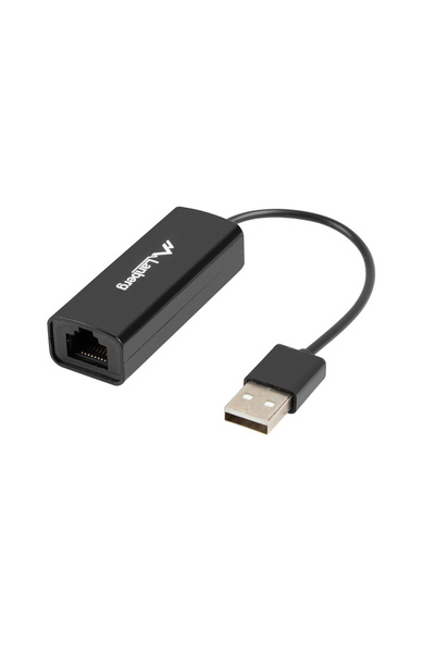 Lanberg Network card 41869, USB 2.0 male to RJ-45 female, Ethernet adapter, internet 10/100 Mb/s,