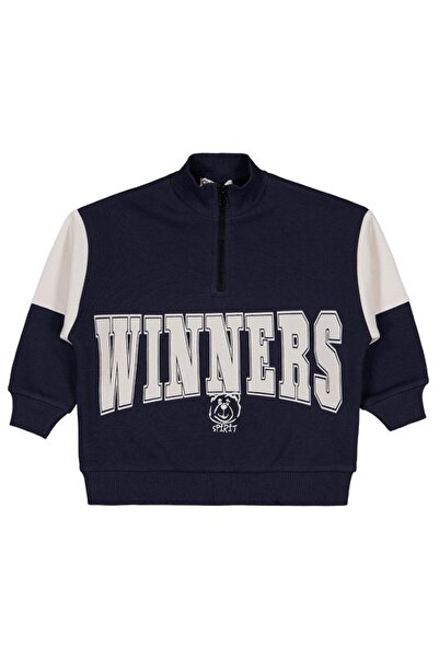 Civil Boys Winners Printed 2-5 Years Old Sweatshirt - Navy Blue 3-4 Years Old
