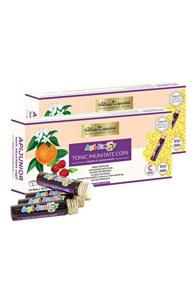 Albina Carpatina Apijunior Tonic Imunitar pentru Copii, Pachet 20+10 flacoane -