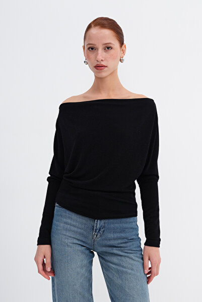 Addax Shiny Threaded Blouse B12658