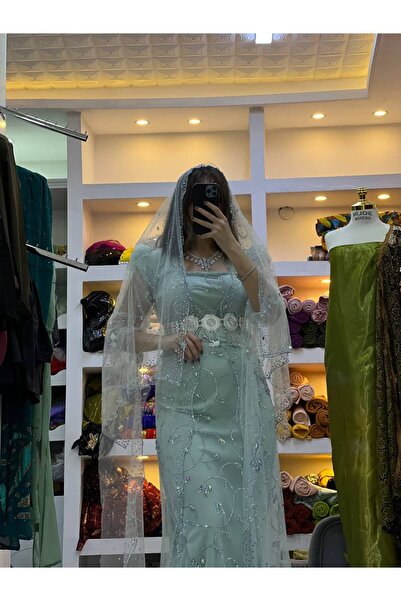 SOLİN YÖRESEL Kadın Yöresel Düğünlük Kaftan Abiye Elbise(Görseldeki aksesuarl...