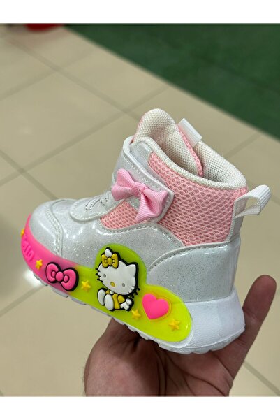 COCUKSTYLE ÇOCUK DÜNYASI içi kalın su geçirmez kaydırmaz taban ışıklı çocuk kız bot