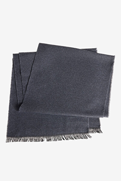 ALTINYILDIZ CLASSICS Men's Gray Soft Textured Warm Scarf