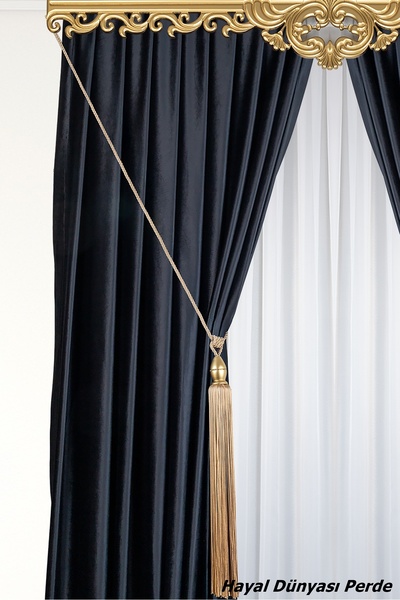 Hayal Dünyası Kornişe Takmalı Tavan Bağlama Özel Yapım Perde Toplayıcı Ahşap Braçol Perde Aksesuarı