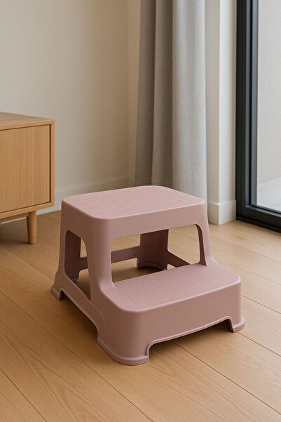 Funny Life 2 Basamaklı Luks Merdiven Tabure - Kaydırmaz Tabanlı Çok Amaçlı Ba...