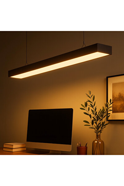 genric Desktop panel light, wall-mounted or flush-mounted, black cover, solar-powered light, 60 watts, 120 cm long