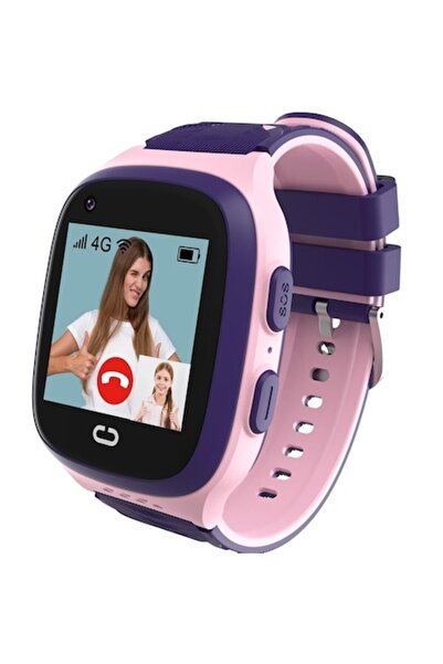 SELLIUM 4G Kids Smartwatch - GPS/LBS/WiFi, IP67, Video Call, SOS, 1.3MP Camera (Pink)