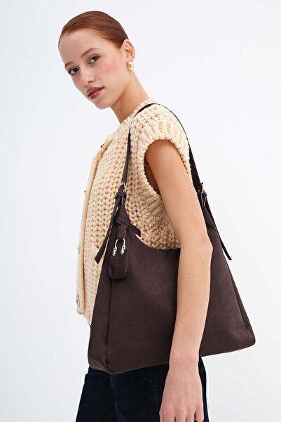 Addax Charmlı Suede Bag Ç37