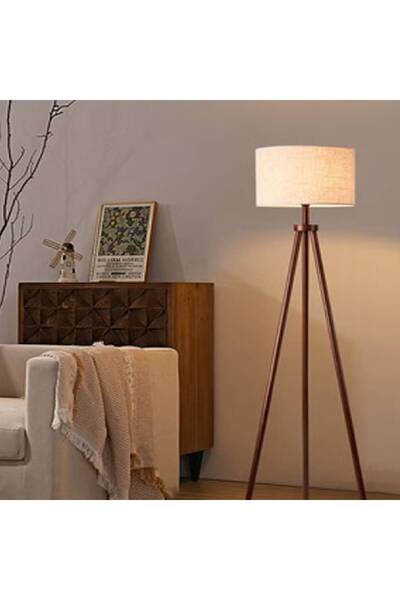 NKX غطاء سرير لغرفة النوم على الطراز الاسكندنافي الحديث مع مصباح أرضي عمودي مع لمبة 9 وات