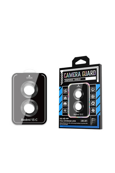 zore Xiaomi Redmi 13C Senk Camera Lens Protective Glass Film-Black