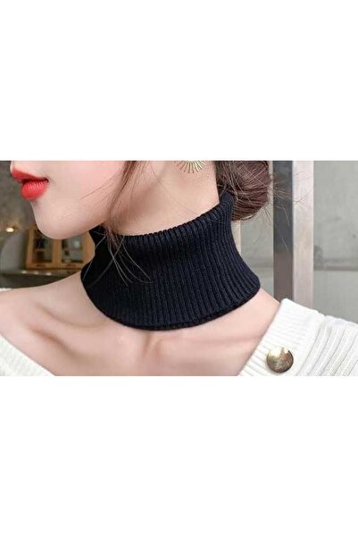 OEM Elegant Women’s Knitted Cashmere-Blend Cowl in Black - Soft & Warm Accessory
