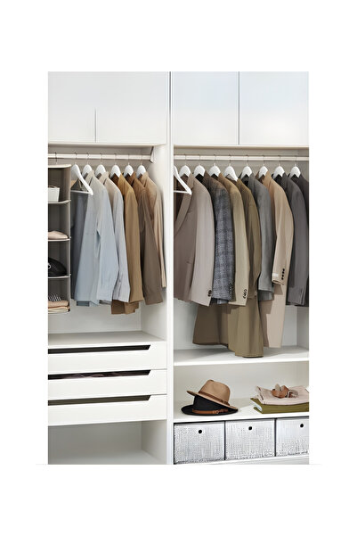 MHT شماعات ملابس بلاستيكية سوداء 6 قطع