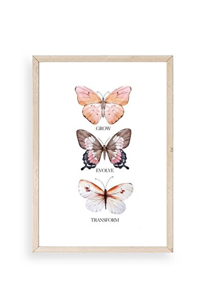CT STONES Butterflies Wooden Framed Painting