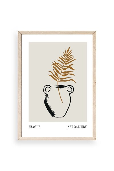 Twin Store لوحة مزهرية بإطار خشبي