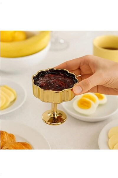 LeylArt Lokumluk Şekerlik ve Reçellik Seti 6lı – Şık Sunum ve İkram Kabı