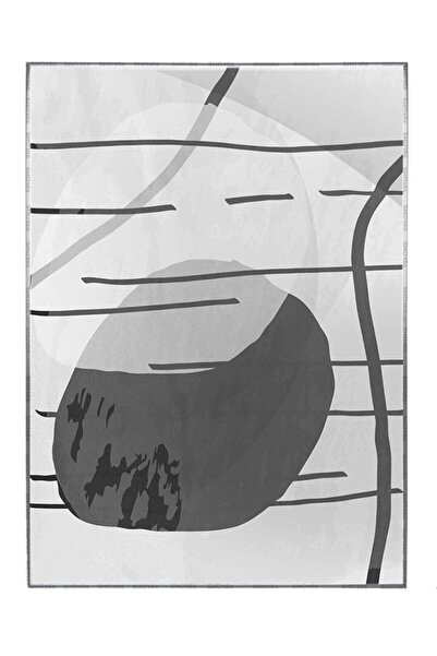 Saatistan Modern siyah gri şekil ve çizgili tarz tablo, çerçeveli, şık dekora...