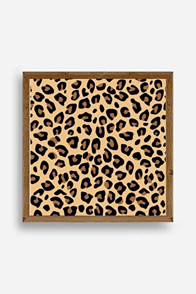 CT STONES Leopard Pattern Wooden Framed Painting