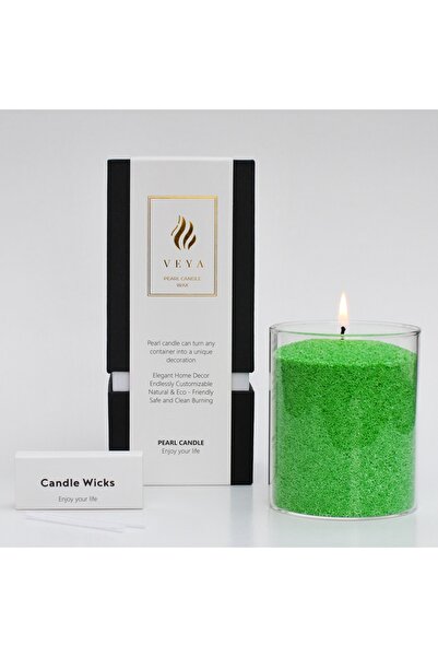 VEYA Wax Pearl Candle – Sage Green
