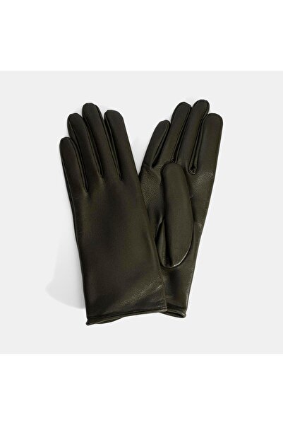 Desa Women's Green Leather Gloves