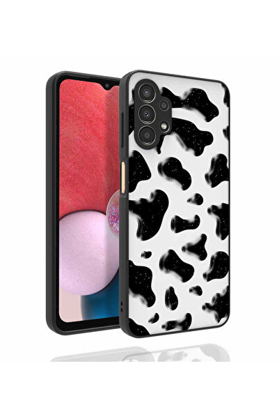 zore غطاء حماية للكاميرا منقوش لهاتف Galaxy A13 4G، غطاء TCMK نورا اللامع - NO2