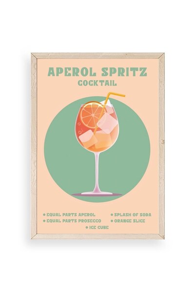 CT STONES Aperol Spritz Wooden Framed Painting