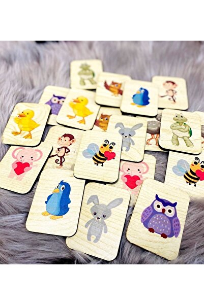 Marsilyan لعبة مطابقة الذاكرة للحيوانات اللطيفة، لعبة ألغاز تعليمية خشبية