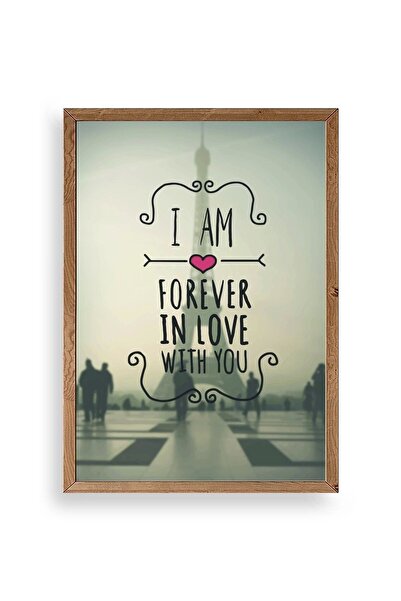 Twin Store لوحة موتو بإطار خشبي