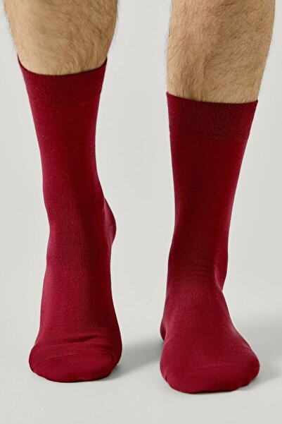 Conte Elegant Classic thin monochrome cotton socks, Conte 000 - Bordeaux, 25 ...